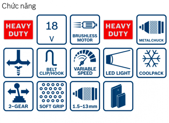 Máy khoan pin Bosch GSR 18V-50